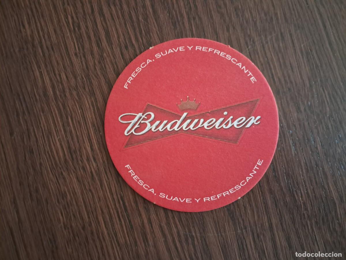Coleccionismo de cervezas: posavasos de cerveza, budweiser, Espa&ntilde;a.