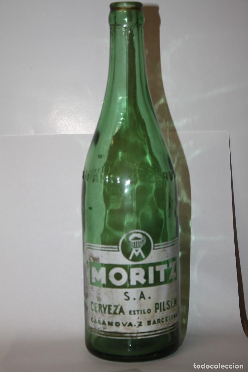 Coleccionismo de cervezas: ANTIGUA BOTELLA CERVEZA MORITZ 75 CL