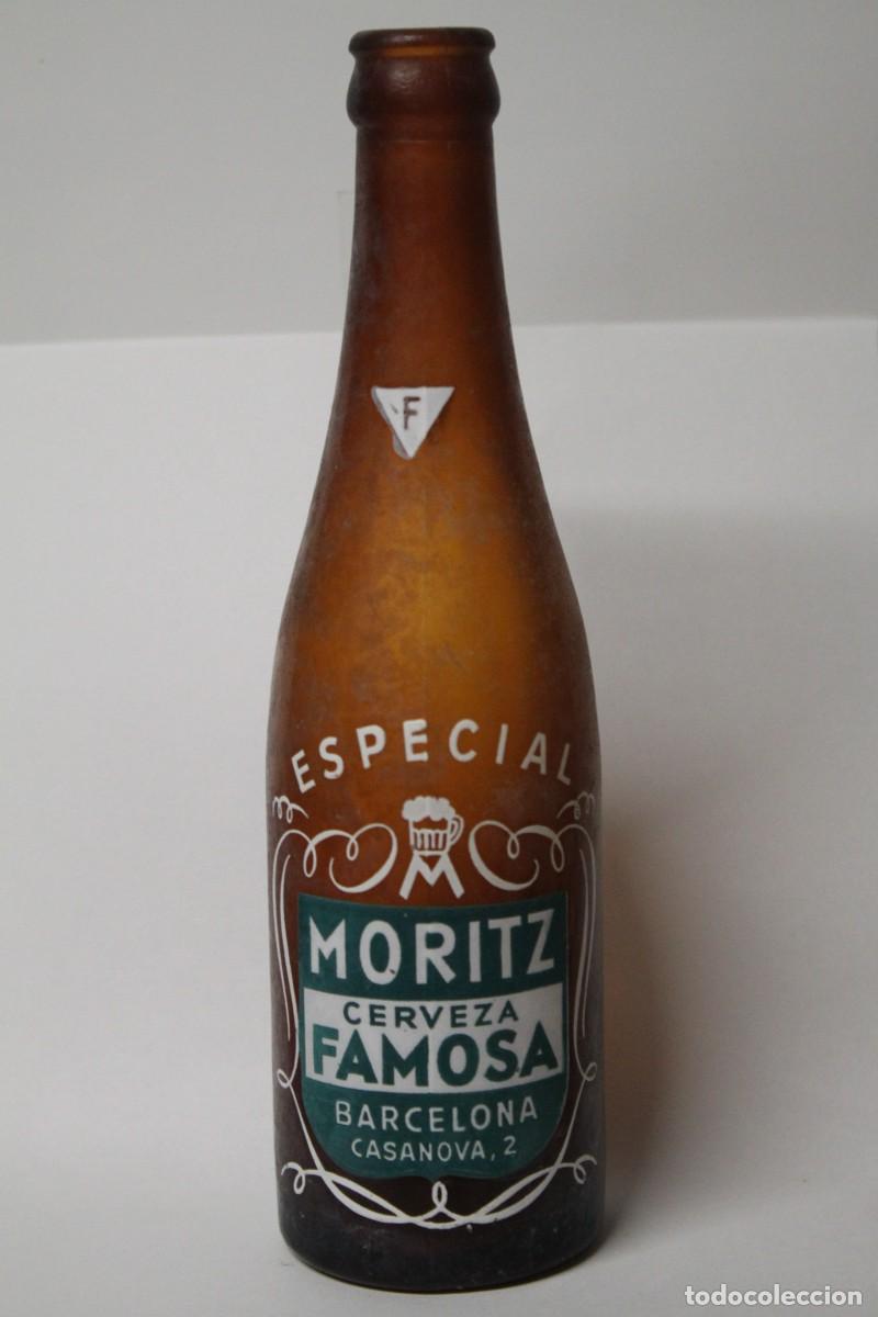 Coleccionismo de cervezas: ANTIGUA BOTELLA CERVEZA MORITZ 33 CL
