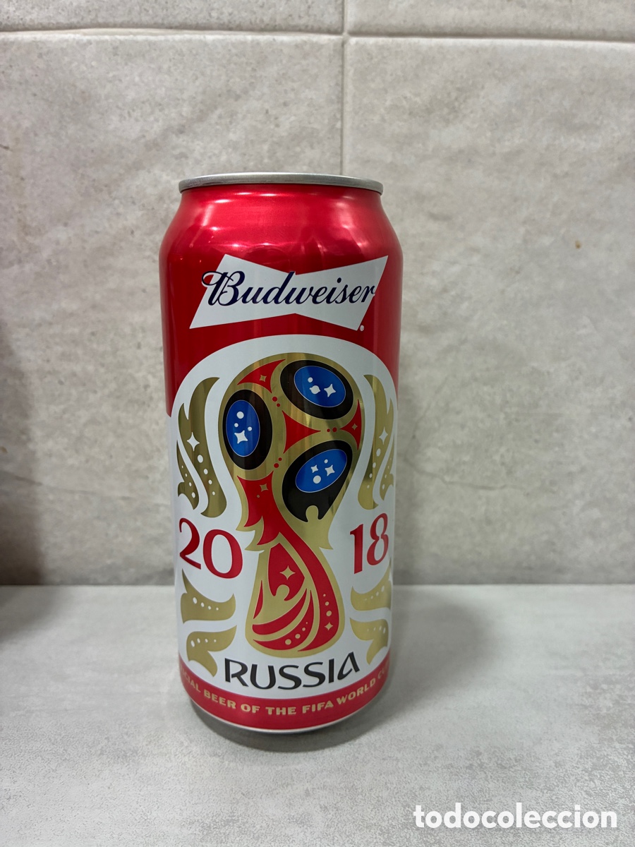 Coleccionismo de cervezas: Lata Budwiser Mundial Rusia 2018 sin abrir