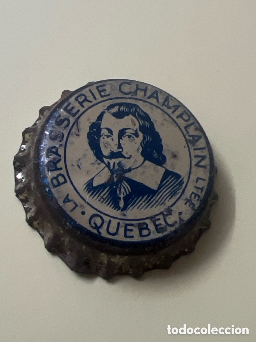 Coleccionismo de cervezas: T4/X120/H1. CHAPA CERVEZA - Champlain la Brasserie ltee Quebec - CANAD&Aacute; - CON CORCHO
