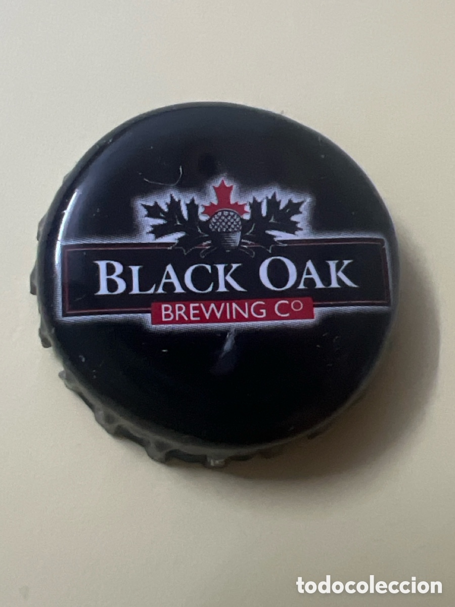 Coleccionismo de cervezas: T4/X120/J5. CHAPA CERVEZA - Black Oak Brewing Co. - CANAD&Aacute;
