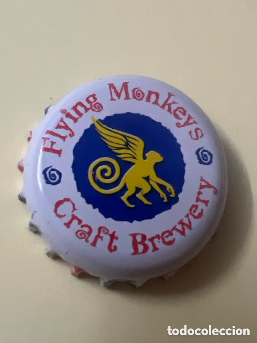Coleccionismo de cervezas: T4/X120/L5. CHAPA CERVEZA - Flying Monkeys Craft Brewery - CANAD&Aacute;