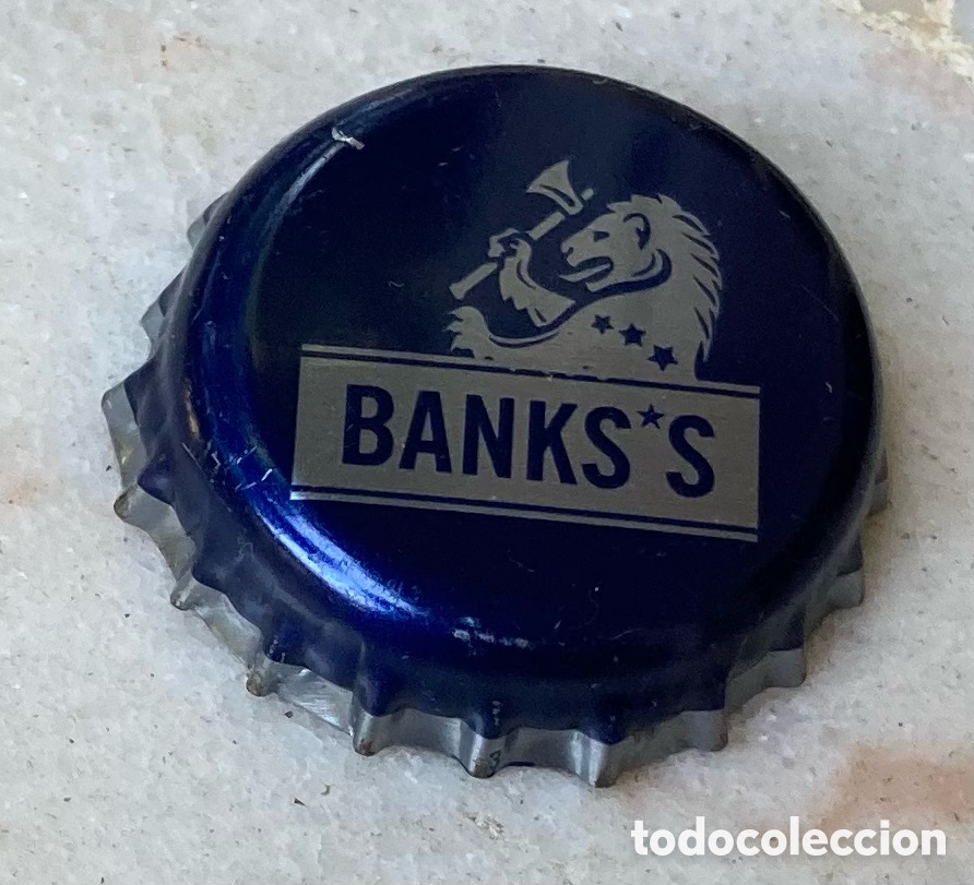 Coleccionismo de cervezas: TAP&Oacute;N CORONA BIRRA BIERE CHAPA BOTTLE CAP CERVEZA BEER BANKS'S. REINO UNIDO.--LOTE N.2974--CARMANJO