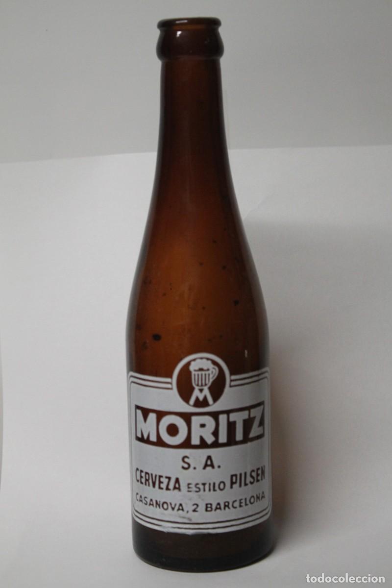 Coleccionismo de cervezas: ANTIGUA BOTELLA CERVEZA MORITZ 33 CL