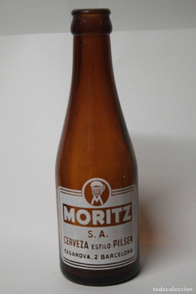 Coleccionismo de cervezas: ANTIGUA BOTELLA CERVEZA MORITZ 20 CL.