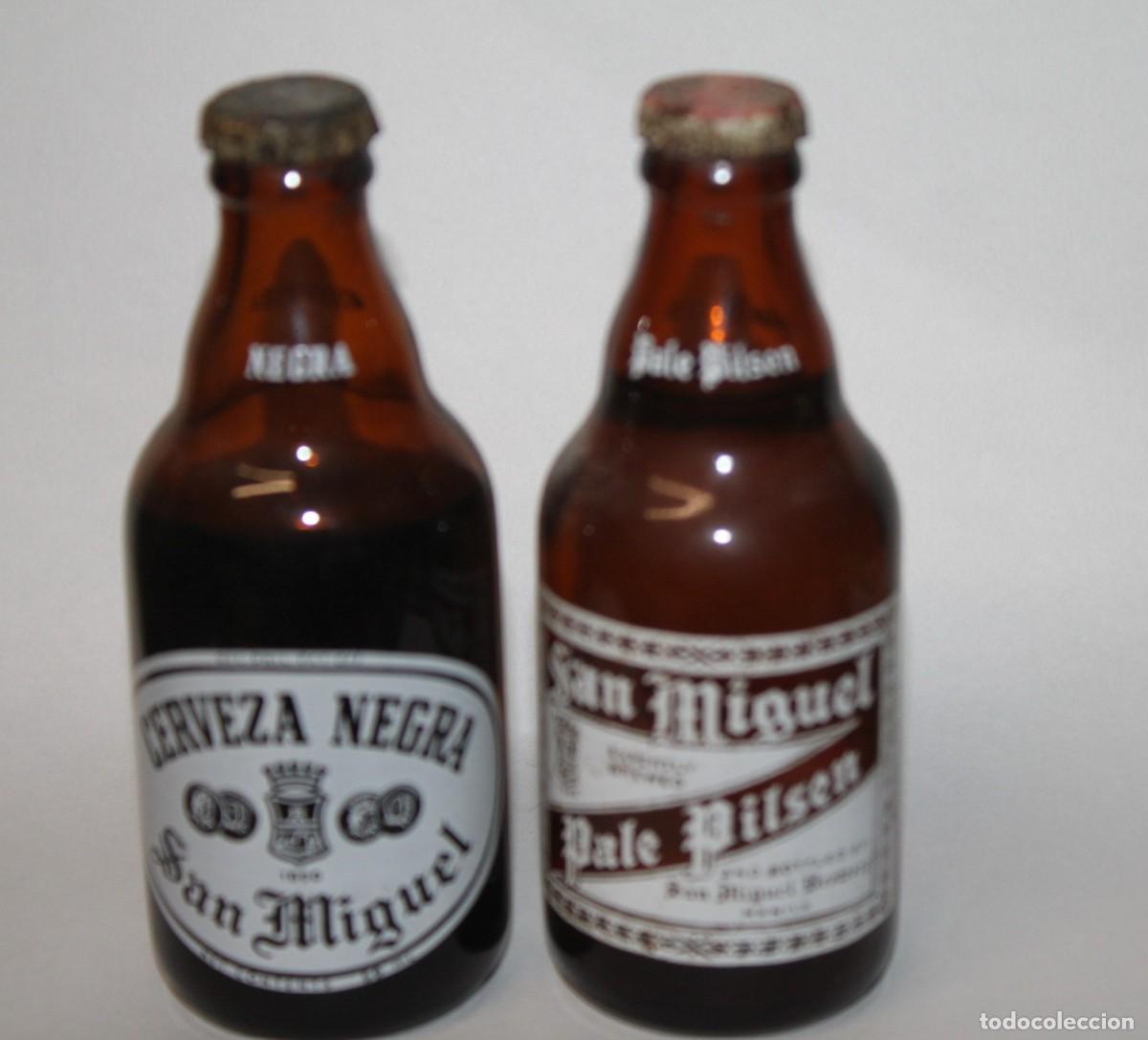 Coleccionismo de cervezas: LOTE DOS MINI BOTELLINES SAN MIGUEL - FILIPINAS