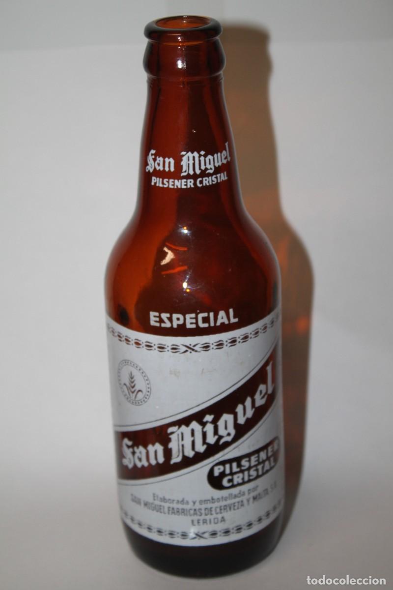 Coleccionismo de cervezas: BOTELLA SAN MIGUEL PILSENER CRISTAL 33 CL -LERIDA-