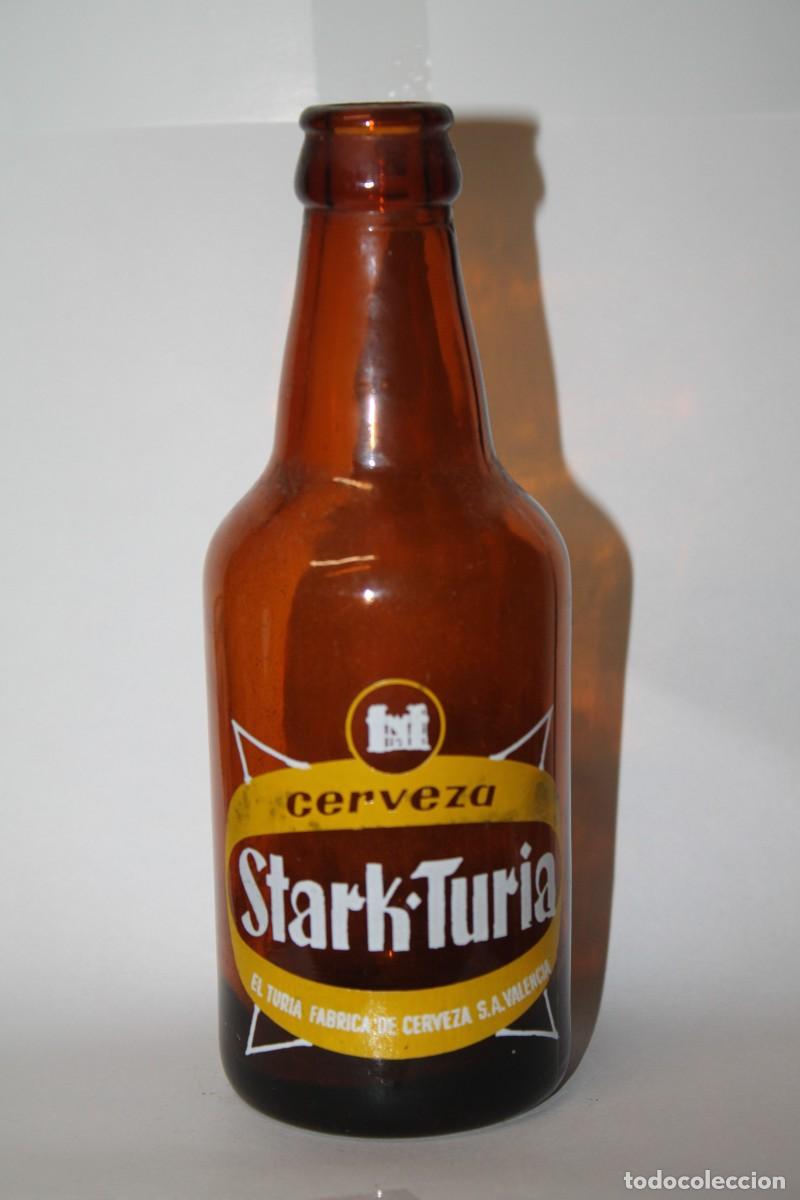 Coleccionismo de cervezas: ANTIGUA BOTELLA CERVEZA STARK TURIA 33 CL.