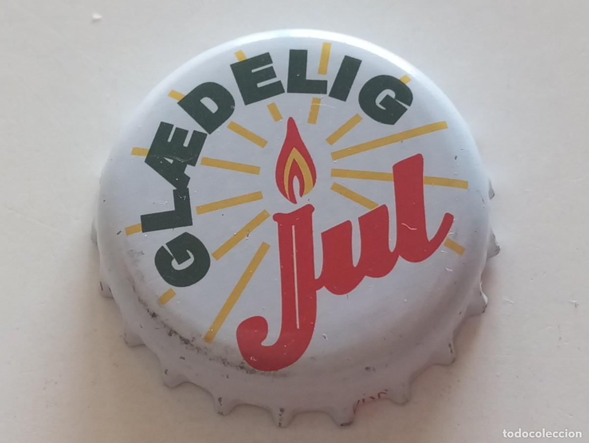 Coleccionismo de cervezas: Chapa tap&oacute;n corona de la cerveza danesa GLAEDELIG JUL