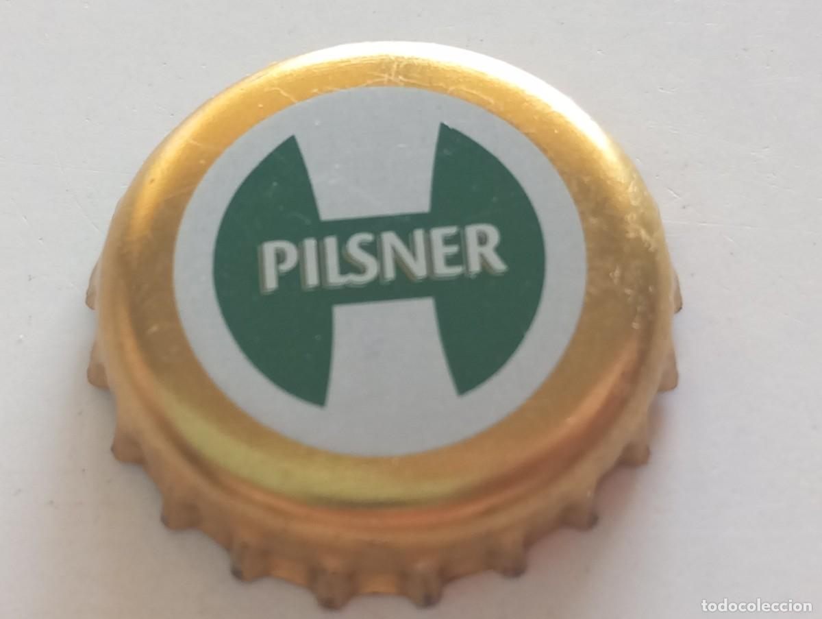 Coleccionismo de cervezas: Chapa tap&oacute;n corona de la cerveza danesa HARBOE PILSNER