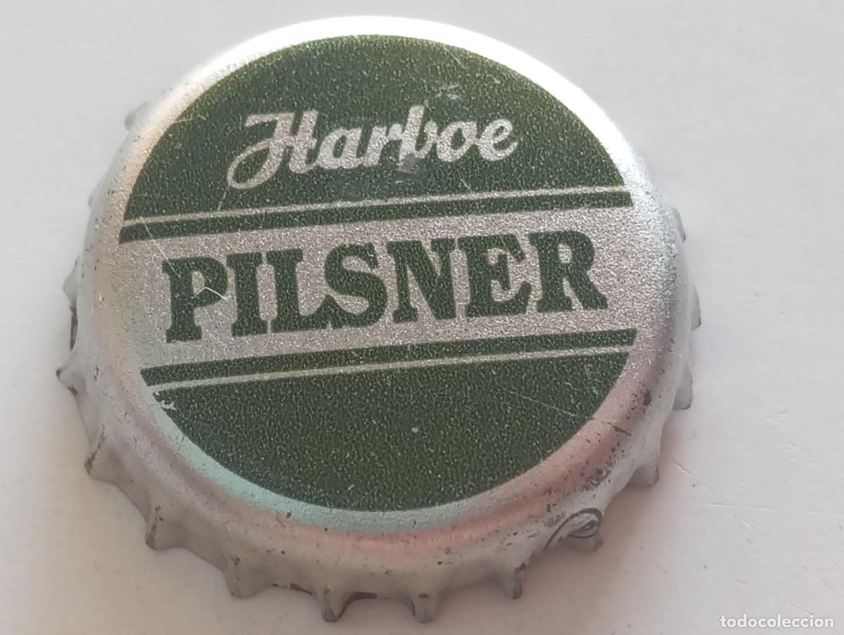 Coleccionismo de cervezas: Chapa tap&oacute;n corona de la cerveza danesa HARBOE PILSNER