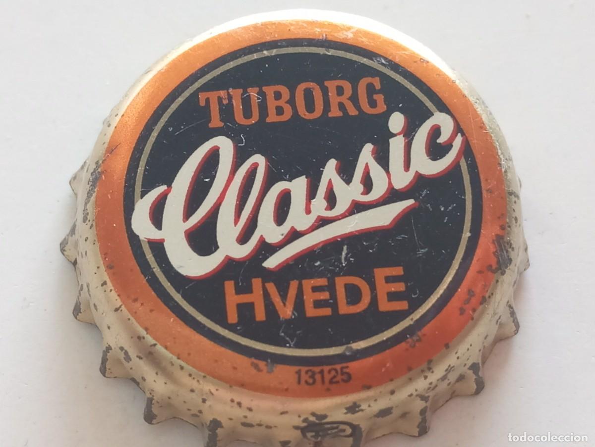 Coleccionismo de cervezas: Chapa tap&oacute;n corona de la cerveza danesa TUBORG CLASSIC HVEDE