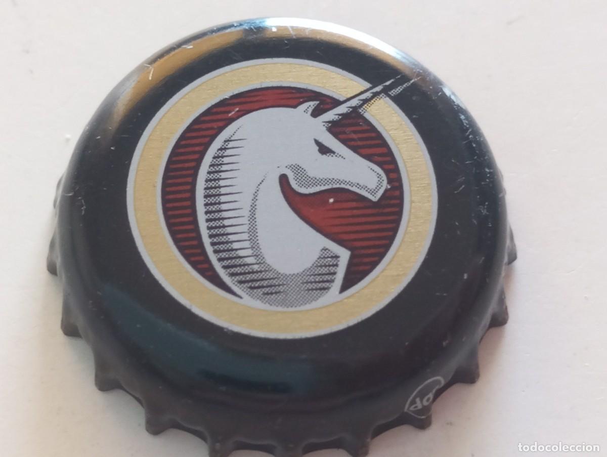 Coleccionismo de cervezas: Chapa tap&oacute;n corona de la cerveza francesa LICORNE