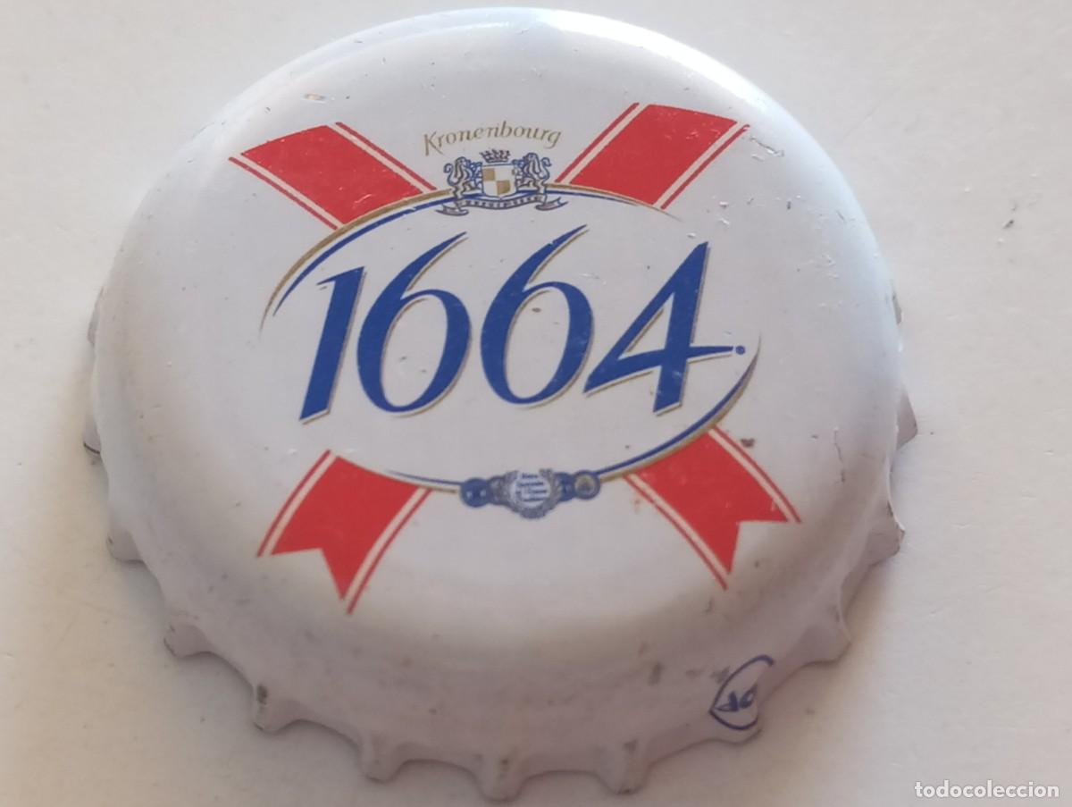 Coleccionismo de cervezas: Chapa tap&oacute;n corona de la cerveza francesa KRONENBOURG 1664