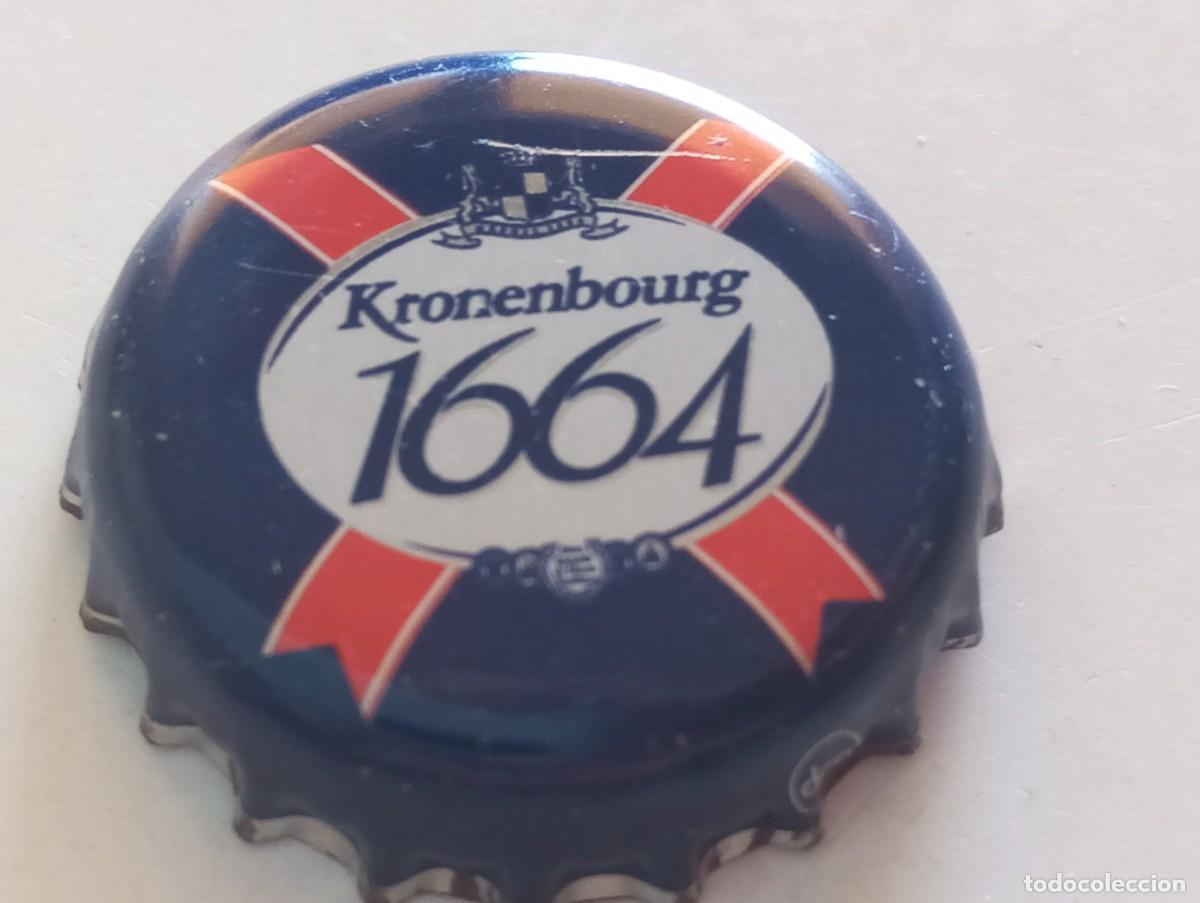 Coleccionismo de cervezas: Chapa tap&oacute;n corona de la cerveza francesa KRONENBOURG 1664