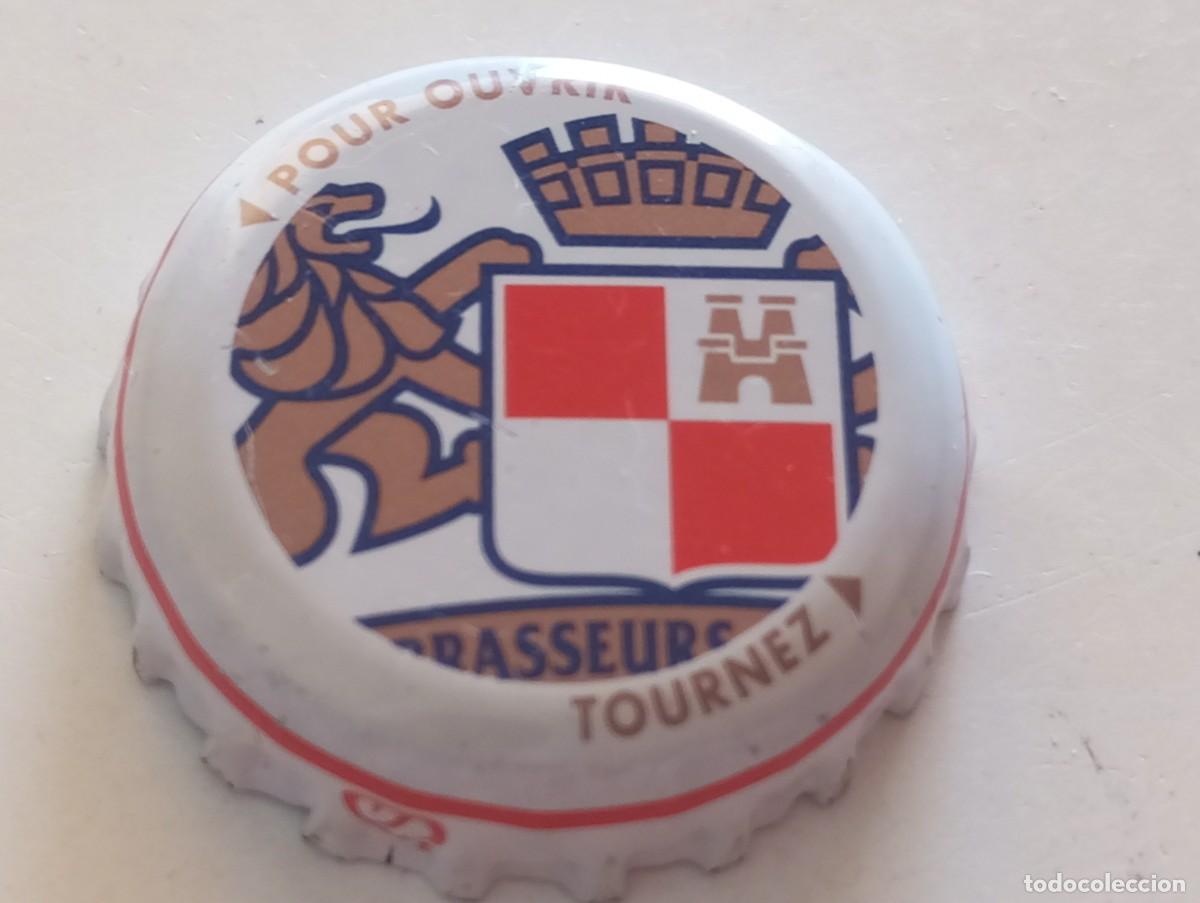 Coleccionismo de cervezas: Chapa tap&oacute;n corona de la cerveza francesa KRONENBOURG BRASSEURS (POUR OUVRIR - TOURNEZ)