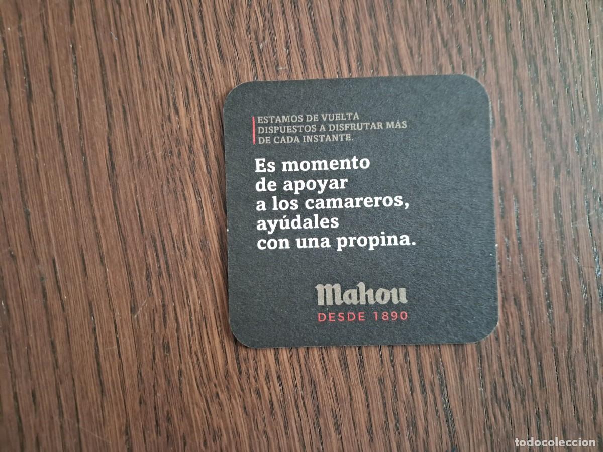 Coleccionismo de cervezas: posavasos de cerveza, Mahou, es momento de apoyar a los camareros, a&uacute;dales con una propina.