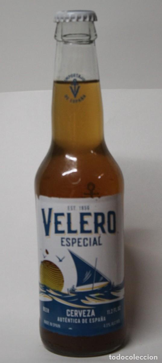Coleccionismo de cervezas: BOTELLA CERVEZA VELERO 33 CL. LLENA