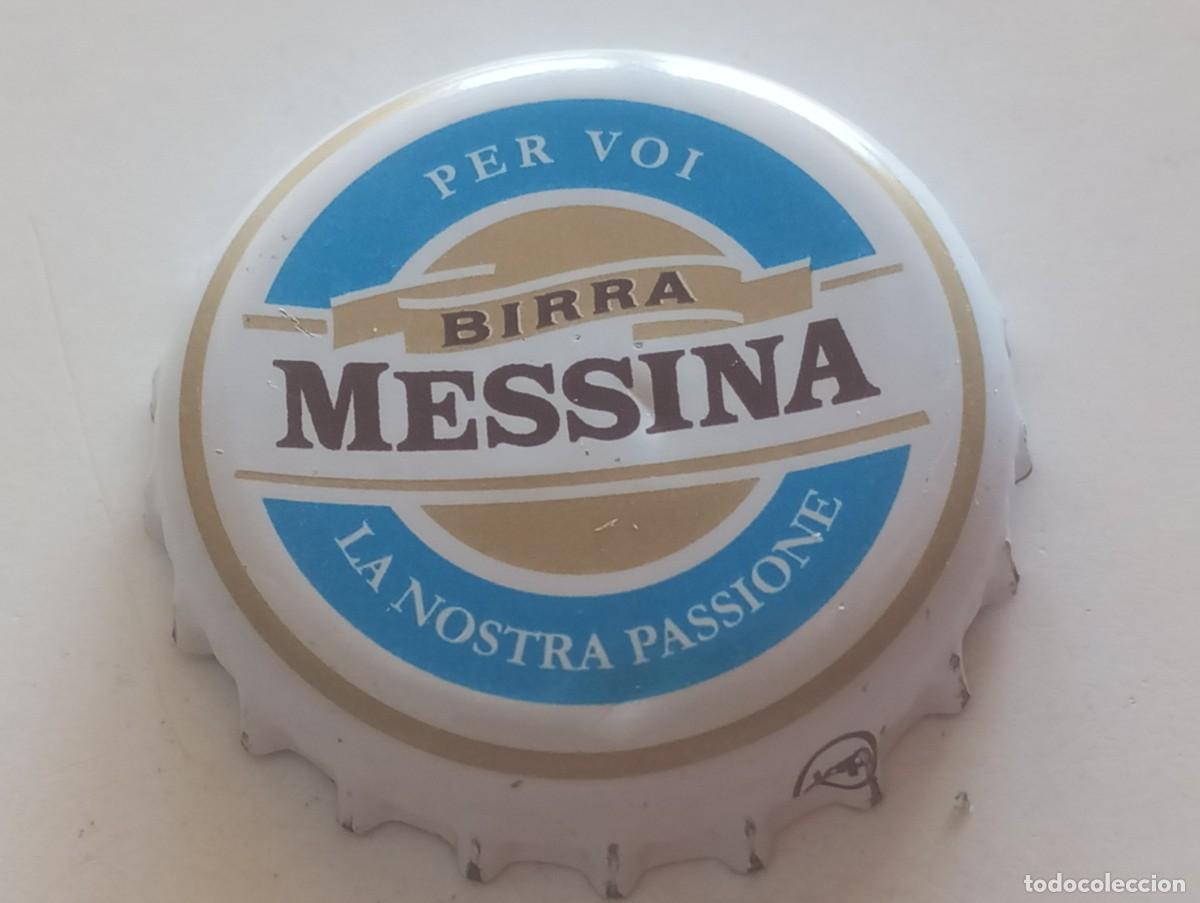 Coleccionismo de cervezas: Chapa tap&oacute;n corona de la cerveza italiana BIRRA MESSINA - PER VOI LA NOSTRA PASSIONE