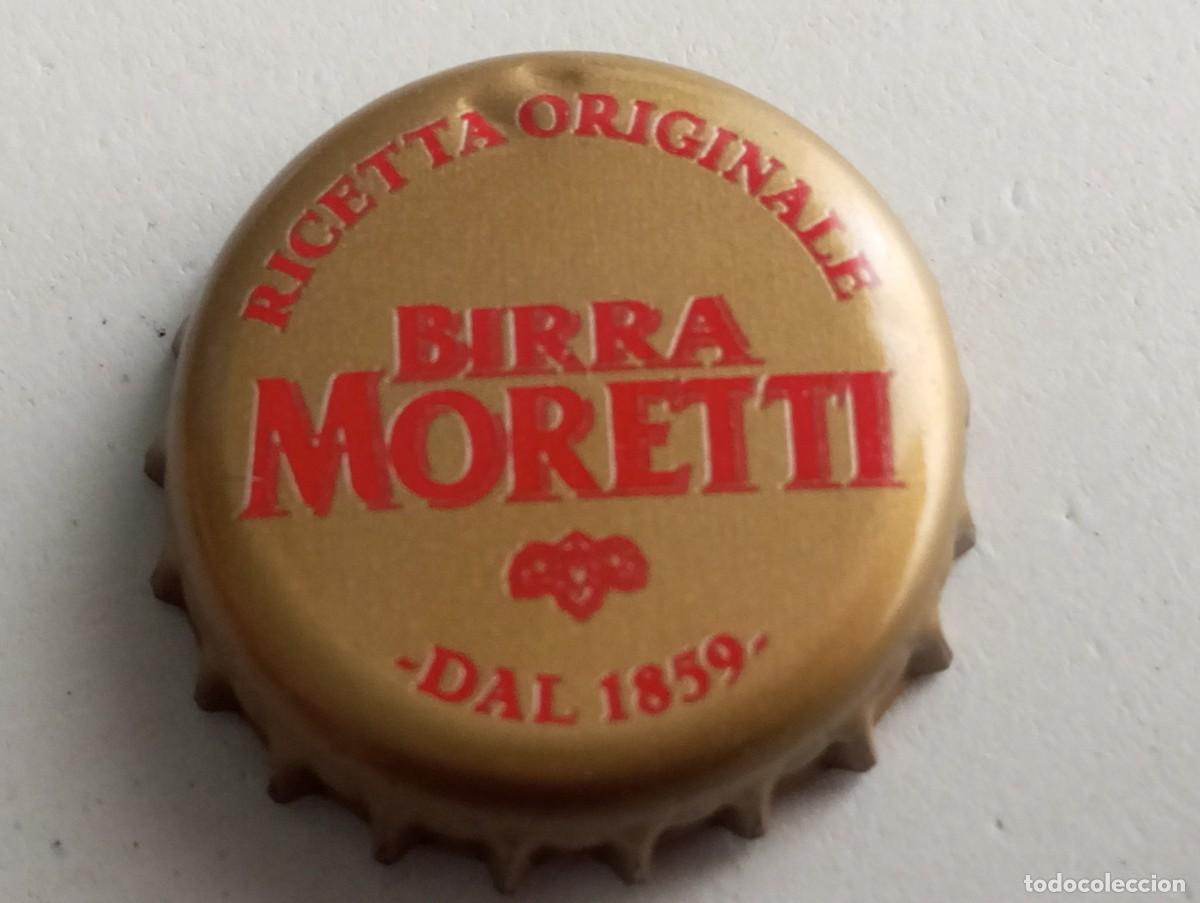 Coleccionismo de cervezas: Chapa tap&oacute;n corona de la cerveza italiana BIRRA MORETTI RICETTA ORIGINALE DAL 1859