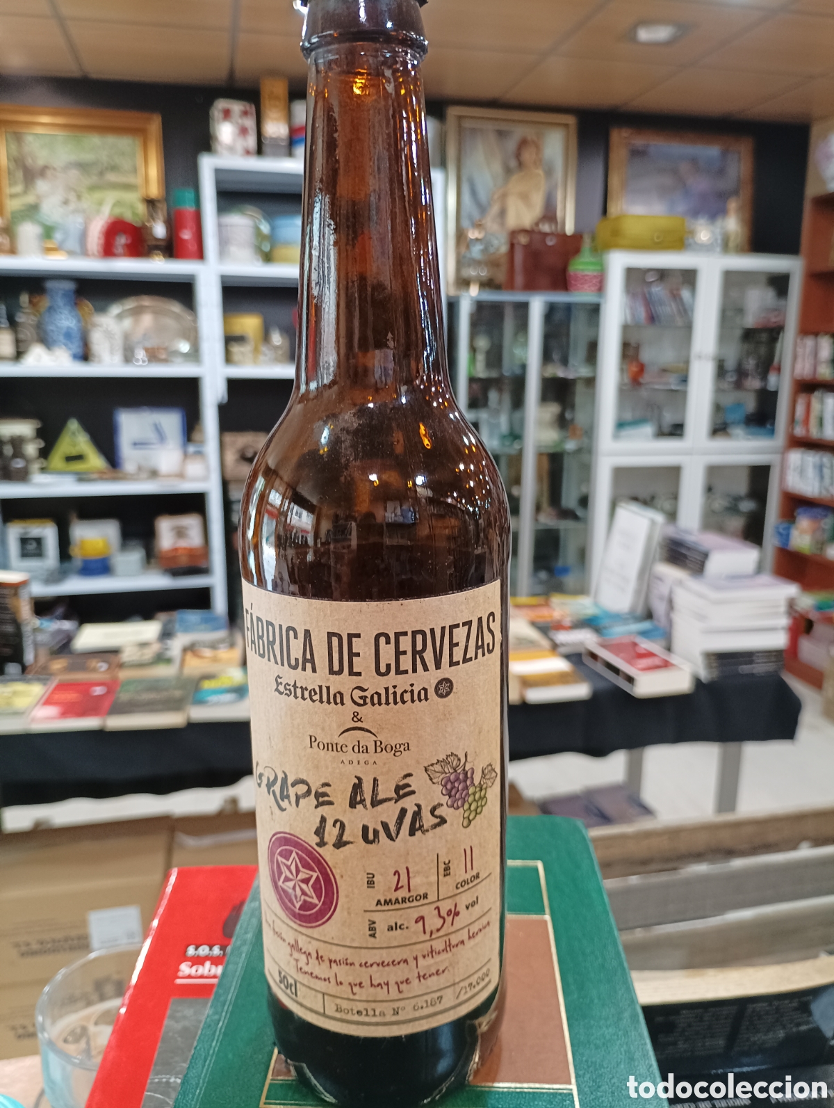 Coleccionismo de cervezas: Botella vacia de cerveza Estrella Galicia, Grape ale 12 uvas Ed. 2019, 50 cl