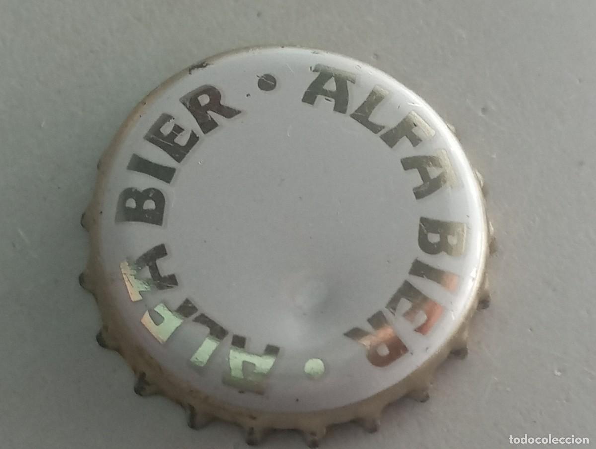 Coleccionismo de cervezas: Chapa tap&oacute;n corona de la cerveza de Pa&iacute;ses Bajos ALFA BIER