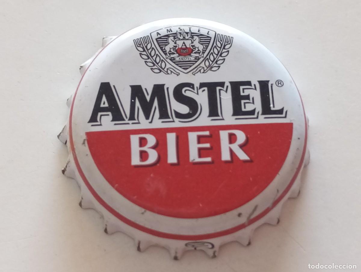 Coleccionismo de cervezas: Chapa tap&oacute;n corona de la cerveza de Pa&iacute;ses Bajos AMSTEL BIER