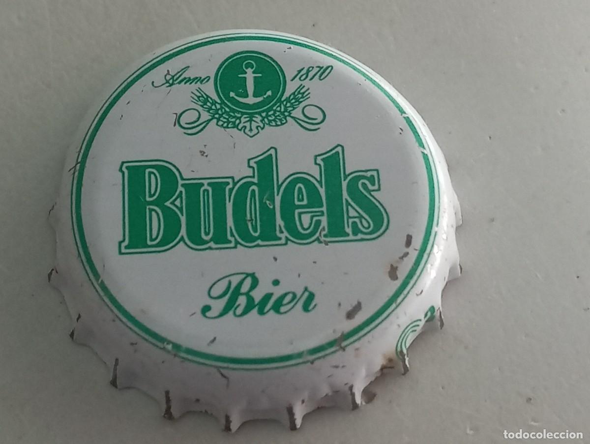 Coleccionismo de cervezas: Chapa tap&oacute;n corona de la cerveza de Pa&iacute;ses Bajos BUDELS BIER ANNO 1870