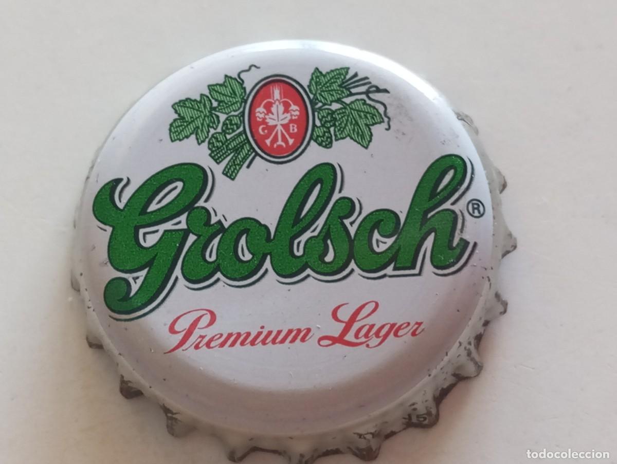 Coleccionismo de cervezas: Chapa tap&oacute;n corona de la cerveza de Pa&iacute;ses Bajos GROLSCH PREMIUM LAGER