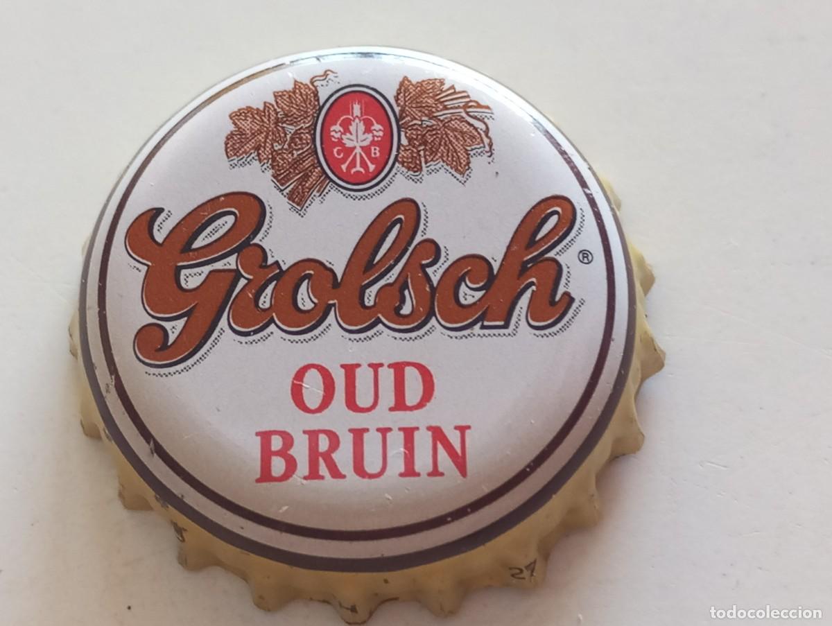 Coleccionismo de cervezas: Chapa tap&oacute;n corona de la cerveza de Pa&iacute;ses Bajos GROLSCH OUD BRUIN