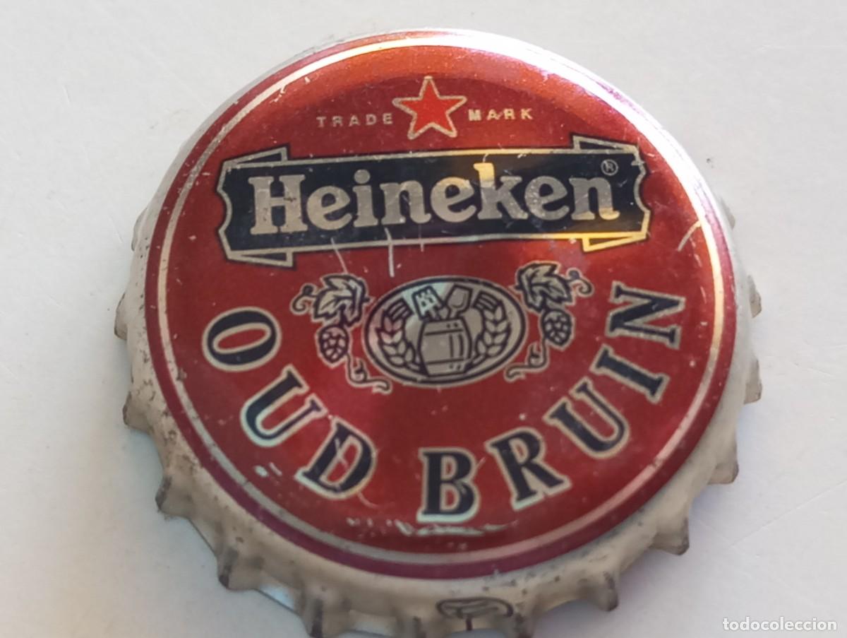 Coleccionismo de cervezas: Chapa tap&oacute;n corona de la cerveza de Pa&iacute;ses Bajos HEINEKEN OUD BRUIN