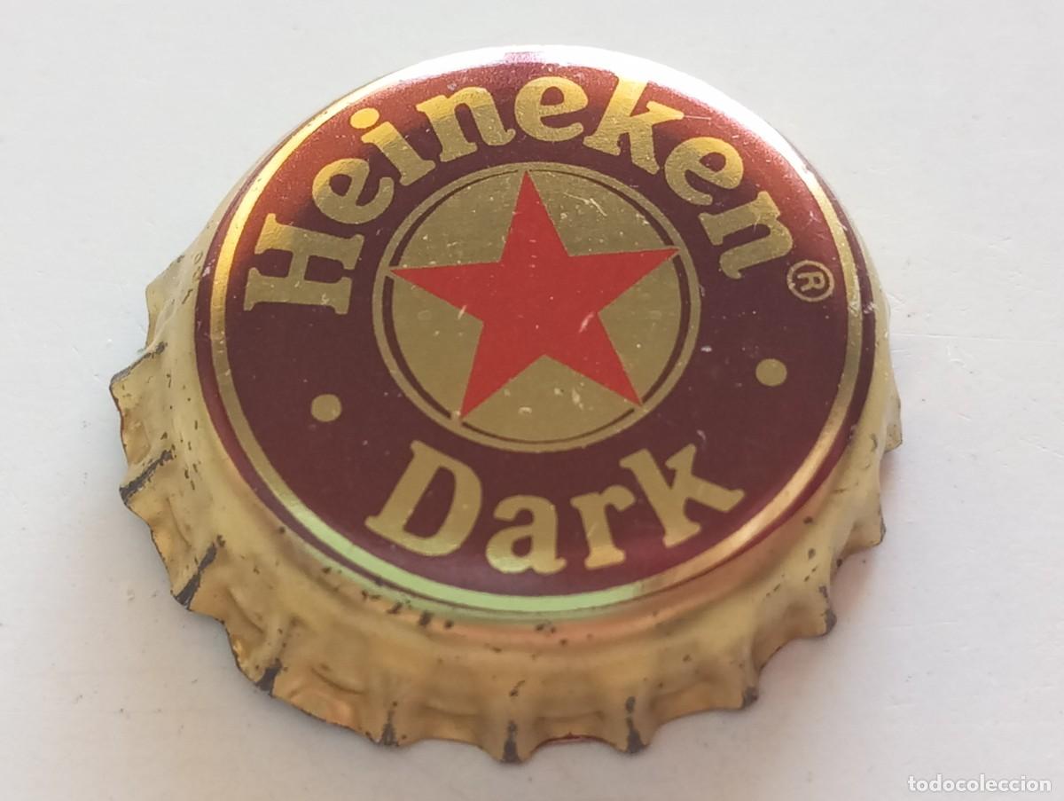 Coleccionismo de cervezas: Chapa tap&oacute;n corona de la cerveza de Pa&iacute;ses Bajos HEINEKEN DARK