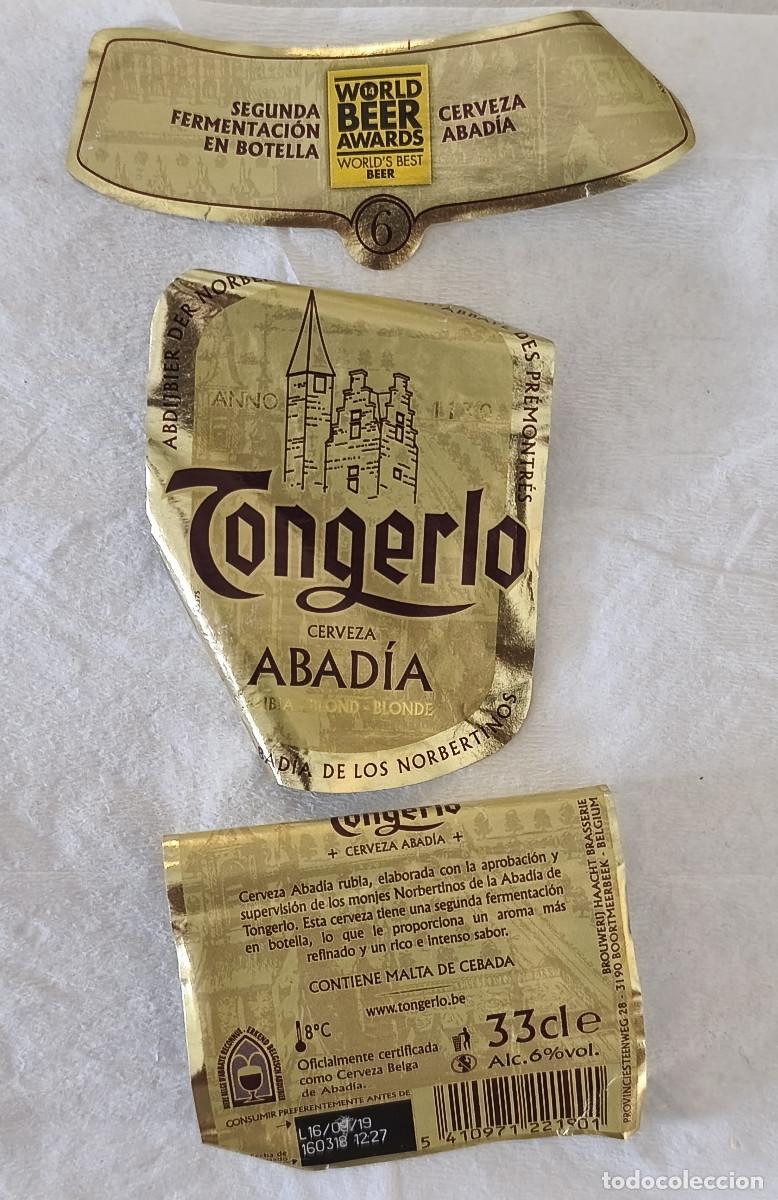 Coleccionismo de cervezas: ETIQUETAS CERVEZA - TONGERLO ABADIA