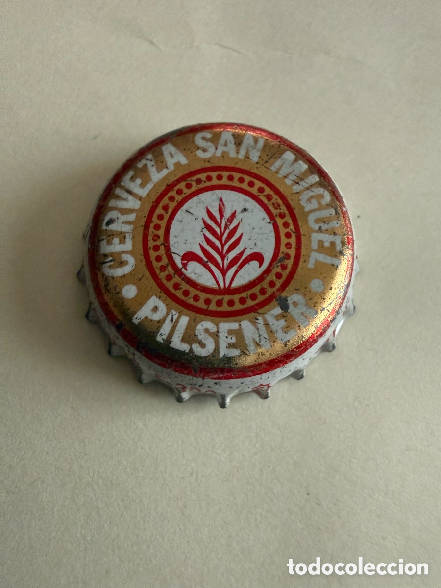 Coleccionismo de cervezas: CHAPA. CERVEZA SAN MIGUEL. PILSENER Tap&oacute;n Corona