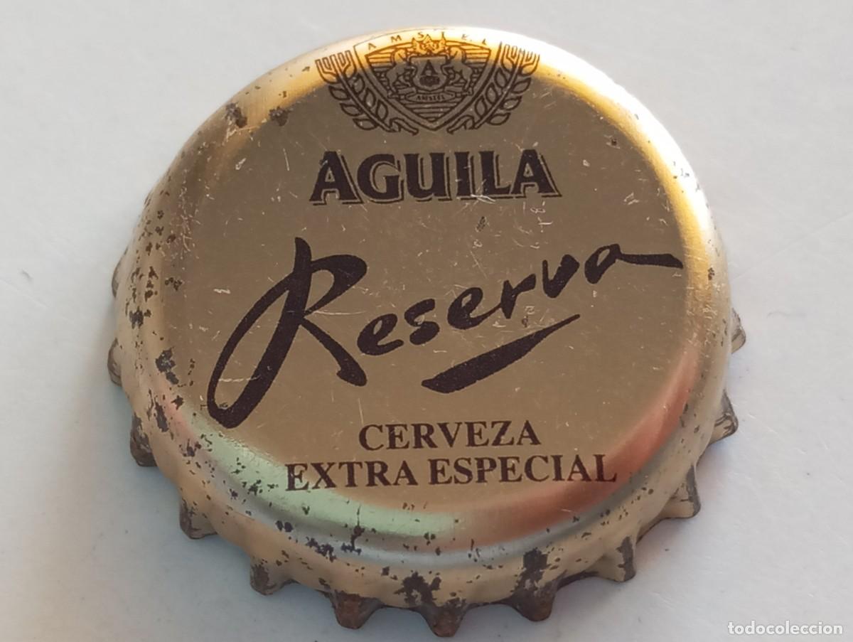 Coleccionismo de cervezas: Chapa tap&oacute;n corona de la cerveza espa&ntilde;ola AGUILA RESERVA CERVEZA EXTRA ESPECIAL