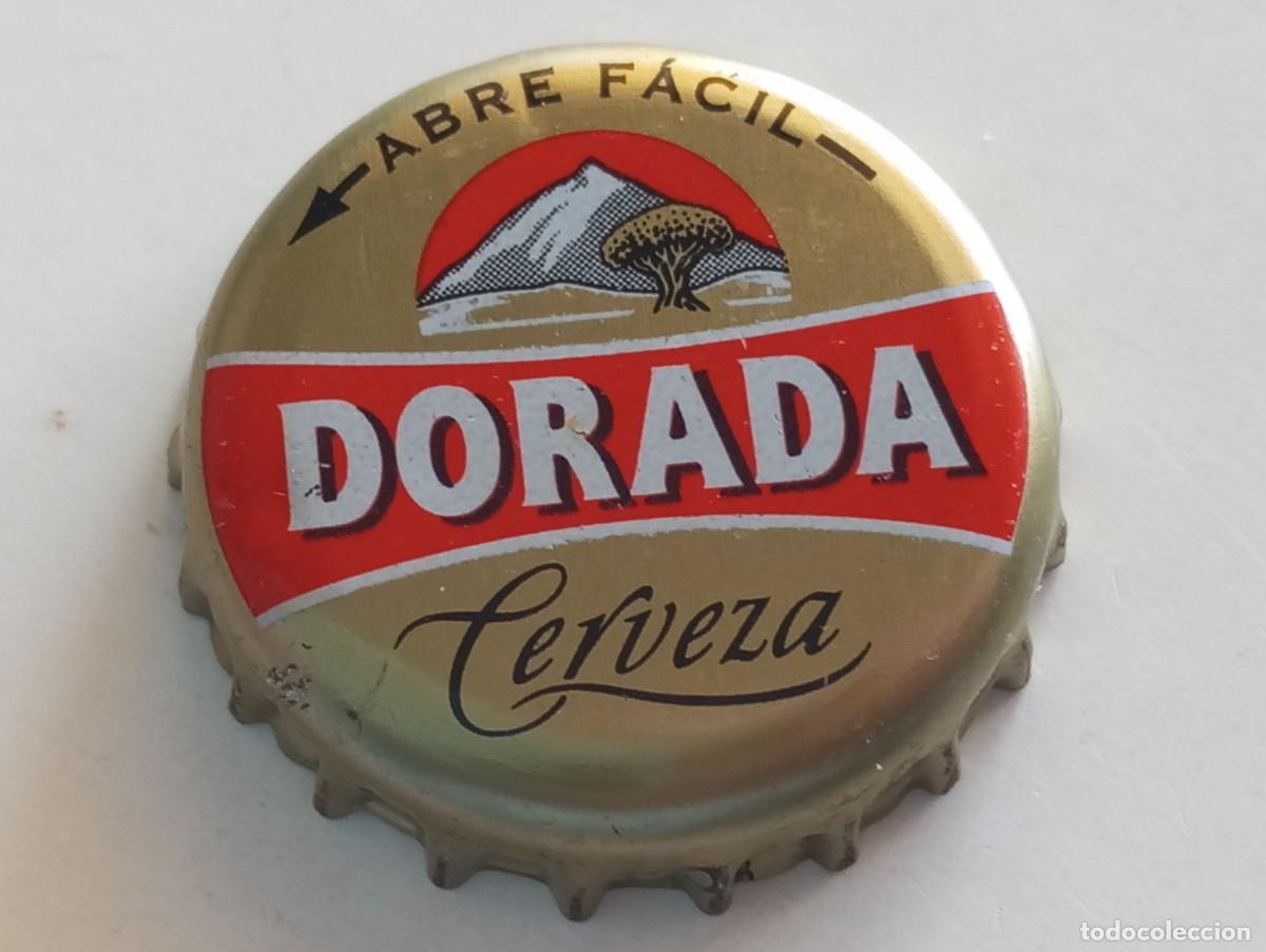 Coleccionismo de cervezas: Chapa tap&oacute;n corona de la cerveza espa&ntilde;ola DORADA CERVEZA - ABREF&Aacute;CIL