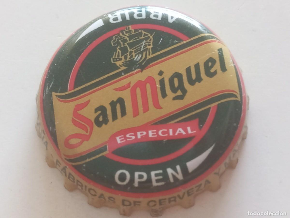 Coleccionismo de cervezas: Chapa tap&oacute;n corona de la cerveza espa&ntilde;ola SAN MIGUEL ESPECIAL (ABRIR - OPEN)