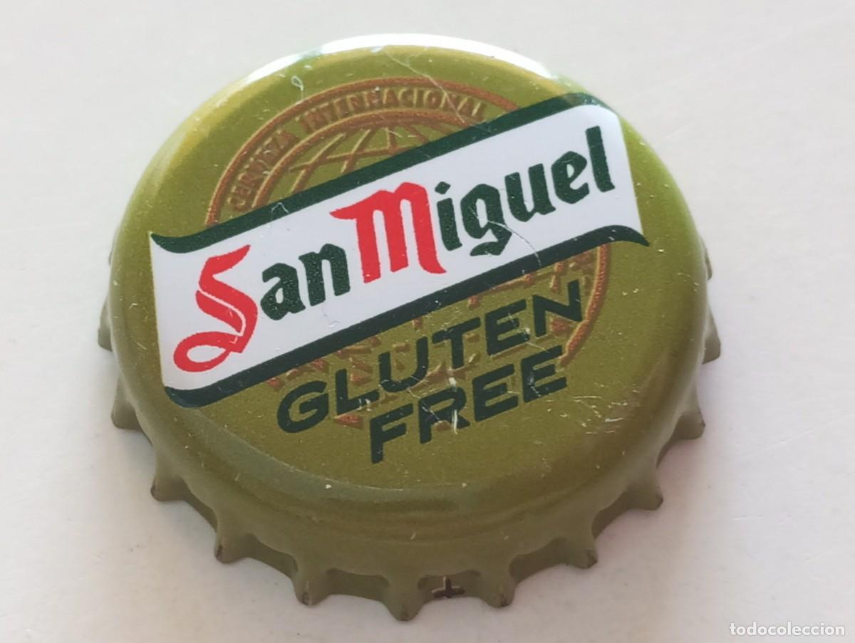 Coleccionismo de cervezas: Chapa tap&oacute;n corona de la cerveza espa&ntilde;ola SAN MIGUEL GLUTEN FREE