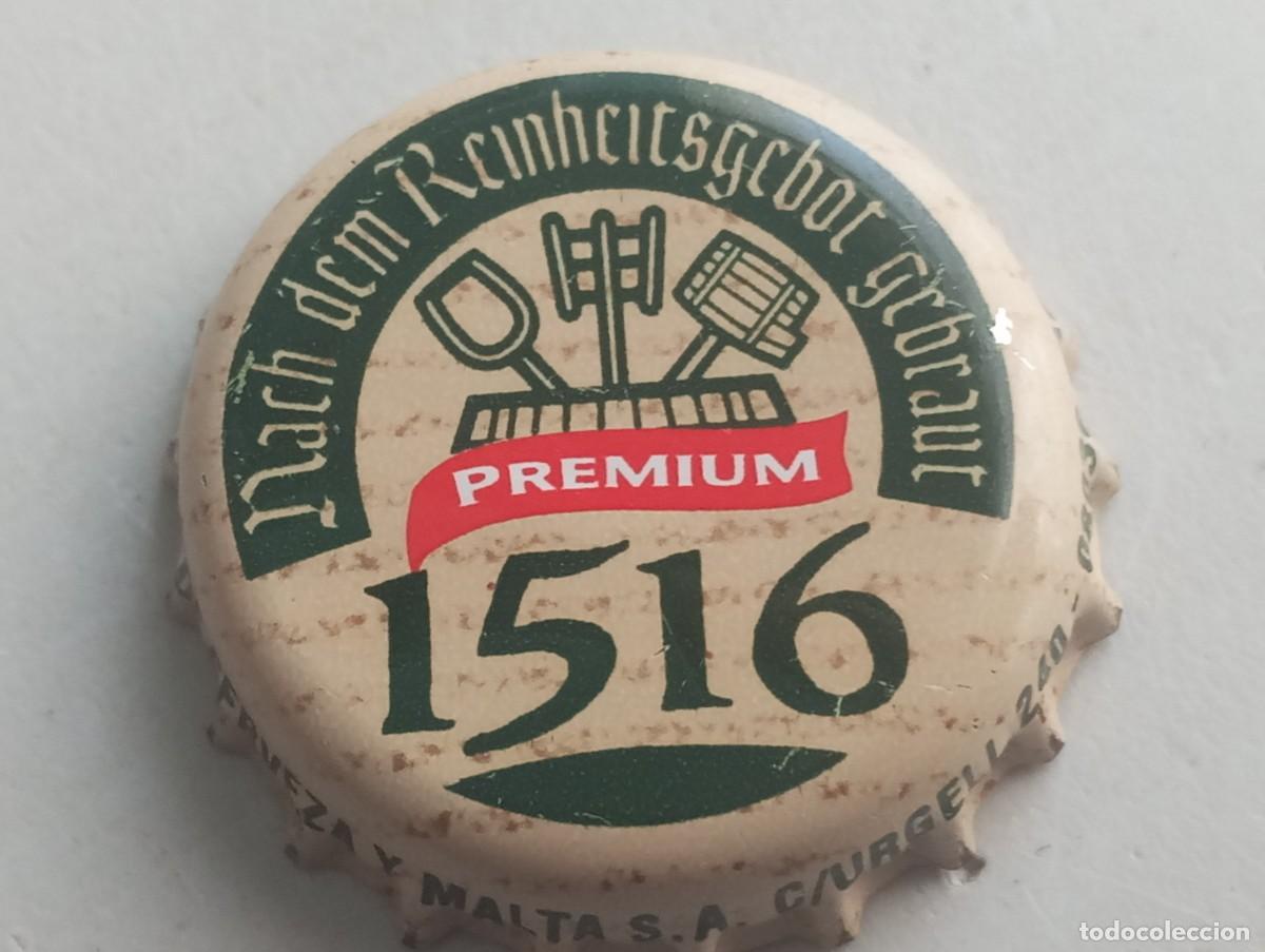 Coleccionismo de cervezas: Chapa tap&oacute;n corona de la cerveza espa&ntilde;ola SAN MIGUEL PREMIUM 1516