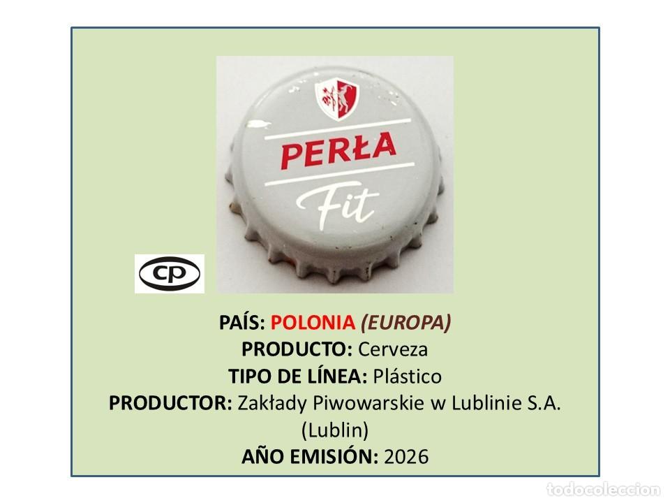 Coleccionismo de cervezas: TAPON CORONA CAPSULA CHAPA CERVEZA PERLA FIT (POLONIA)