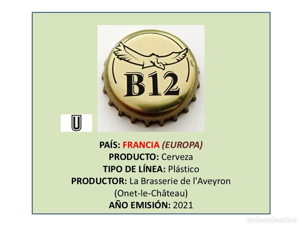 Coleccionismo de cervezas: TAPON CORONA CAPSULA CHAPA CERVEZA AVEYRON B12 (FRANCIA)