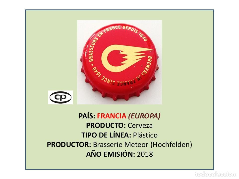 Coleccionismo de cervezas: TAPON CORONA CAPSULA CHAPA CERVEZA METEOR (FRANCIA)
