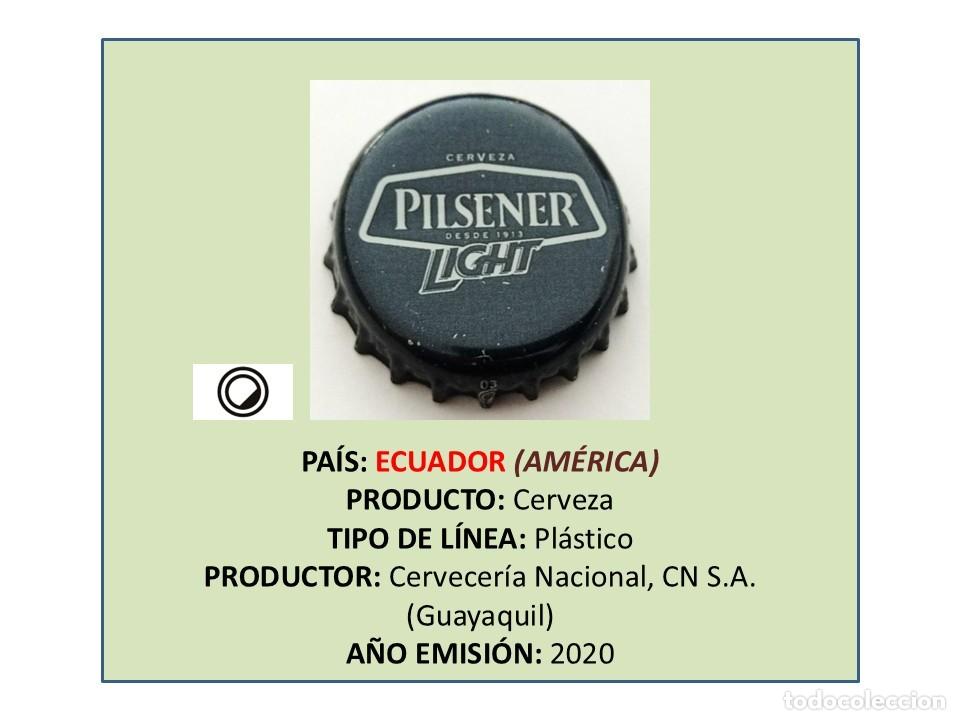Coleccionismo de cervezas: TAPON CORONA CAPSULA CHAPA CERVEZA PILSENER LIGHT (ECUADOR)