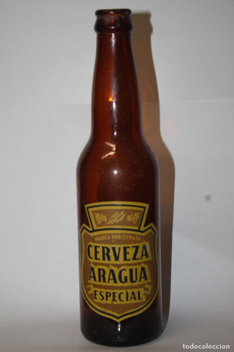 Coleccionismo de cervezas: BOTELLA CERVEZA ARAGUA, 36 CL. VACIA