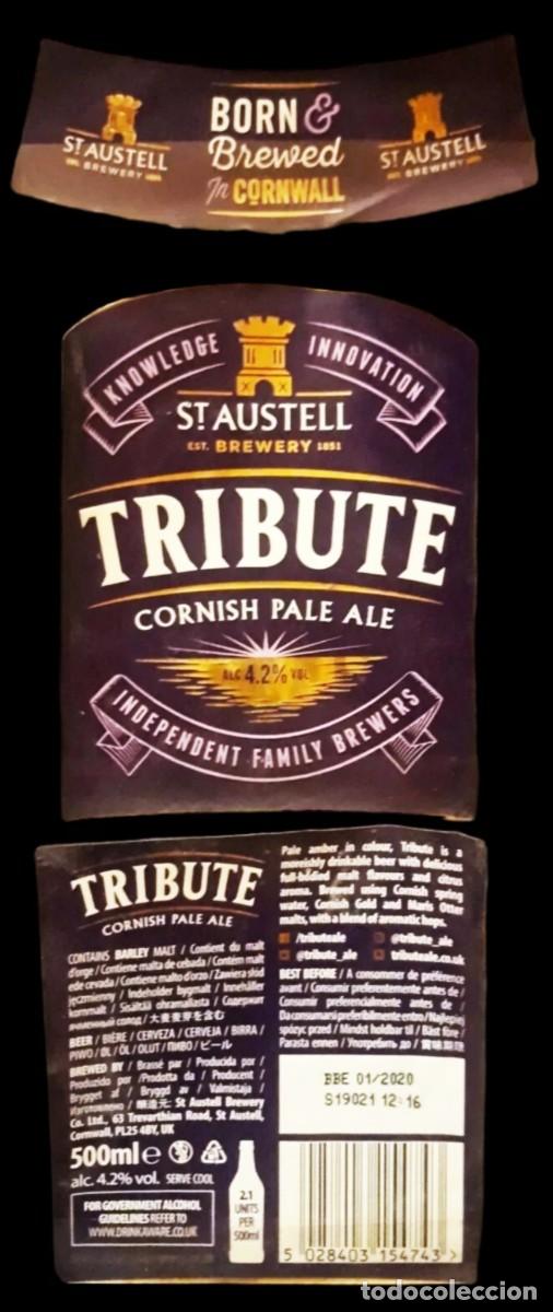 Coleccionismo de cervezas: ETIQUETAS DE CERVEZA TRIBUTE - 500 ML.