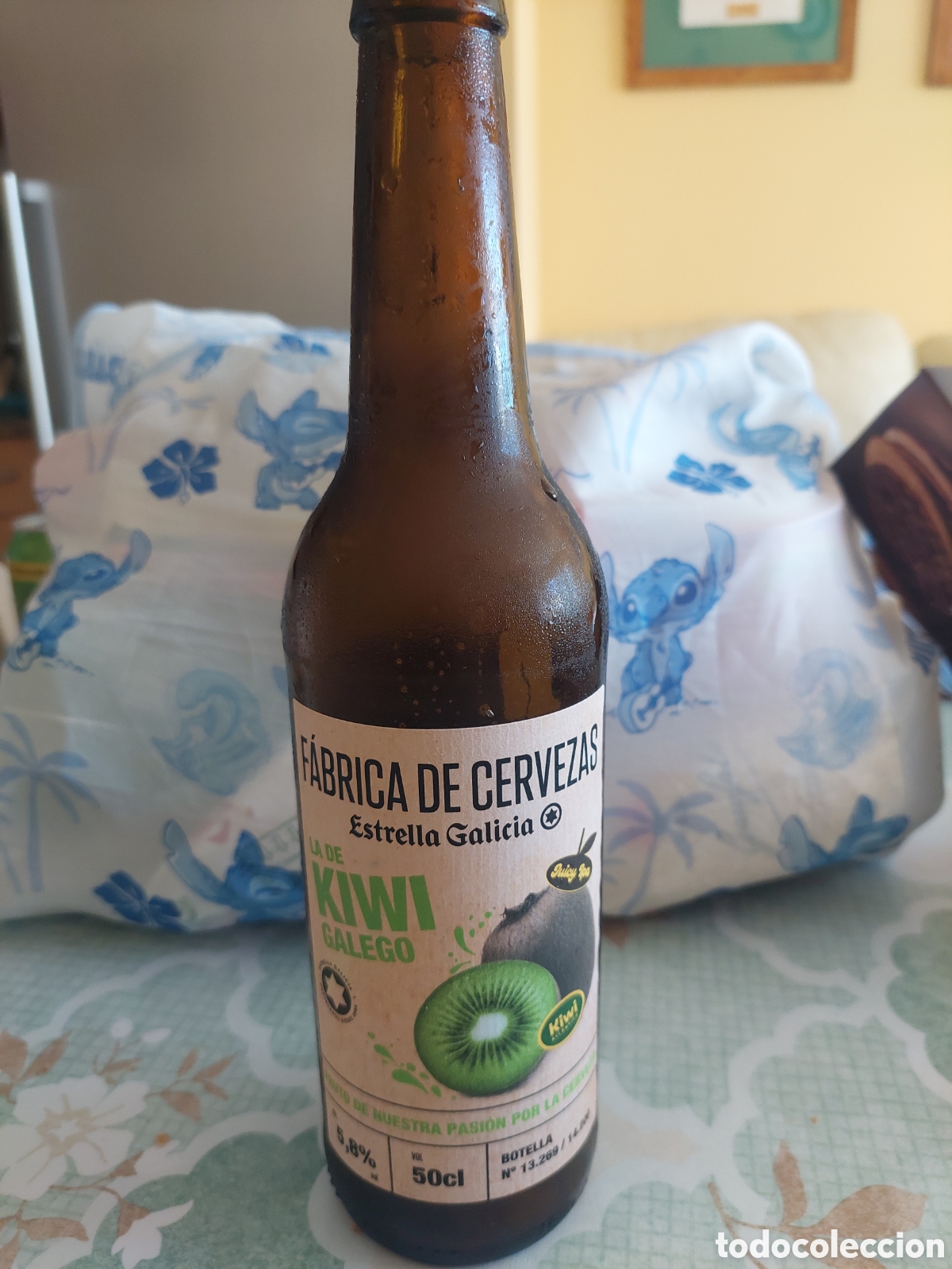Coleccionismo de cervezas: ESTRELLA GALICIA BOTELLA VACIA LA DE KUWI GALEGO 50 CL SIN chapa