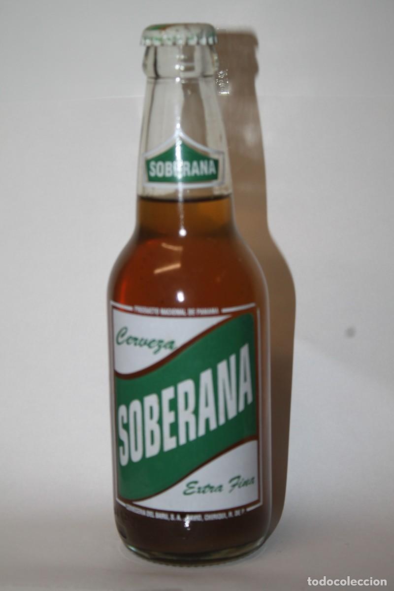 Coleccionismo de cervezas: BOTELLA CERVEZA SOBERANA 28 CL. LLENA, PANAMA