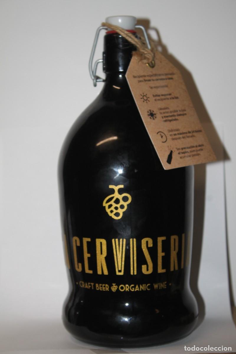 Coleccionismo de cervezas: GROWLER CERVEZA ARTESANAL SA CERVISERIA. SERIGRAFIADA, VACIA