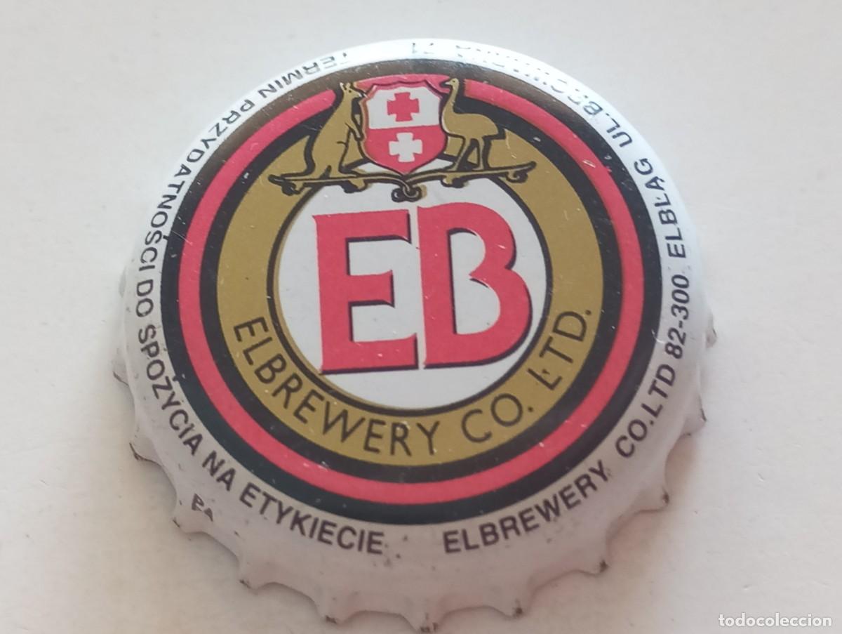 Coleccionismo de cervezas: Chapa tap&oacute;n corona de la cerveza polaca EB ELBREWERY CO. LTD.